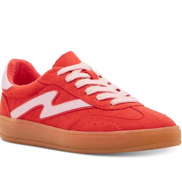 Madden Girl Giia Lace-Up Low-Top Sneakers in Coral Multi - Picture 1 of 12